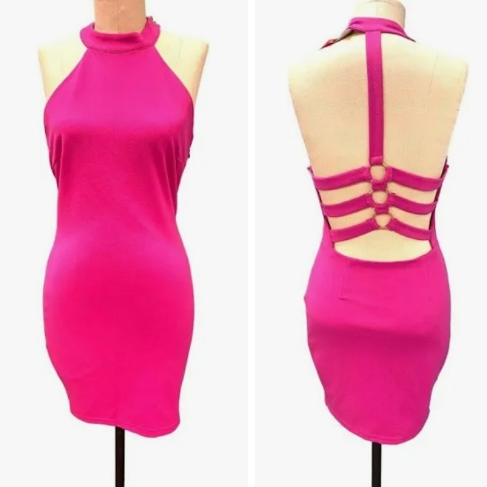 Pink mini dress